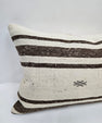 Turkish Hemp Pillow Cushion Natural Cream Brown Pillow Cushion Cover 16" x 24" #9126
