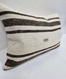 Turkish Hemp Pillow Cushion Natural Cream Brown Pillow Cushion Cover 16" x 24" #9126