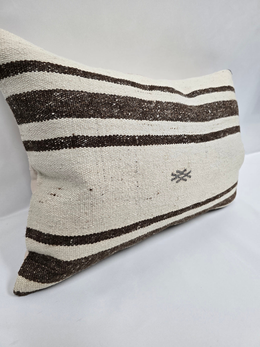Turkish Hemp Pillow Cushion Natural Cream Brown Pillow Cushion Cover 16" x 24" #9126