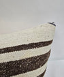 Turkish Hemp Pillow Cushion Natural Cream Brown Pillow Cushion Cover 16" x 24" #9126