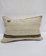 Turkish Hemp Pillow Cushion Natural Cream Brown Pillow Cushion Cover 16" x 24" #9125