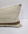 Turkish Hemp Pillow Cushion Natural Cream Brown Pillow Cushion Cover 16" x 24" #9125