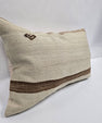 Turkish Hemp Pillow Cushion Natural Cream Brown Pillow Cushion Cover 16" x 24" #9125