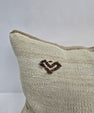 Turkish Hemp Pillow Cushion Natural Cream Brown Pillow Cushion Cover 16" x 24" #9125