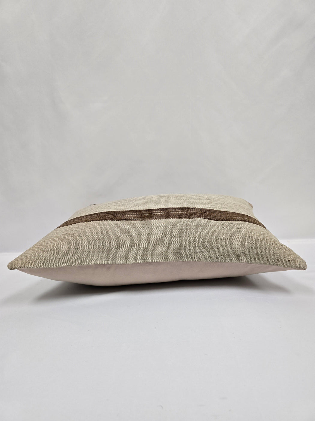 Turkish Hemp Pillow Cushion Natural Cream Brown Pillow Cushion Cover 16" x 24" #9125