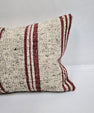 Turkish Hemp Pillow Cushion Natural Cream Black Pillow Cushion Cover 16" x 24" #9124