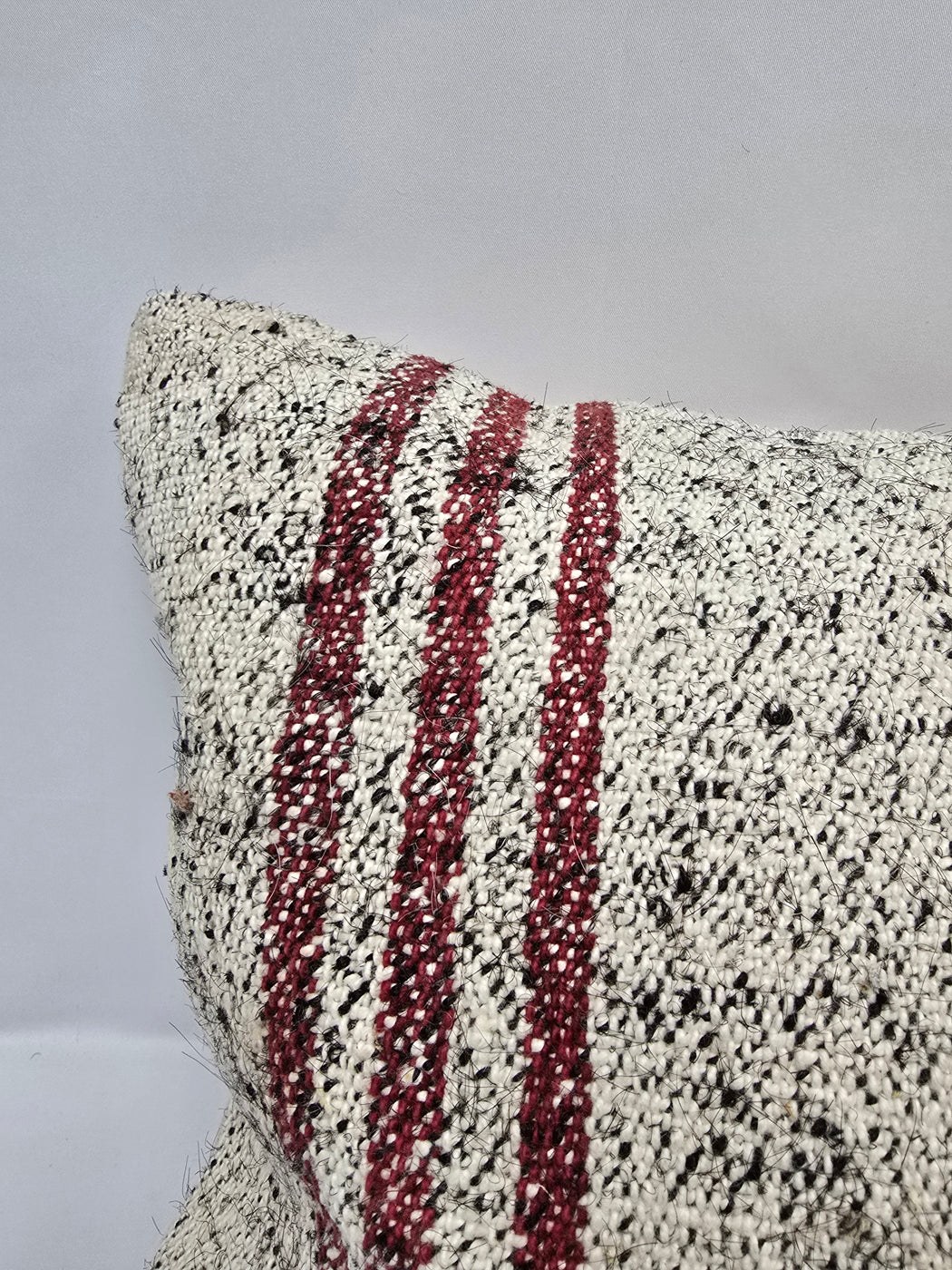 Turkish Hemp Pillow Cushion Natural Cream Black Pillow Cushion Cover 16" x 24" #9124