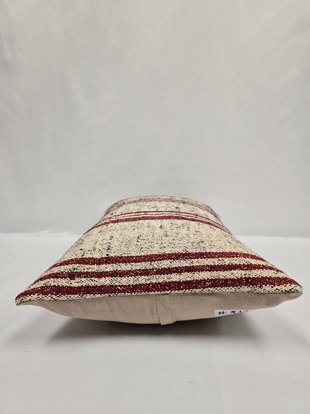 Turkish Hemp Pillow Cushion Natural Cream Black Pillow Cushion Cover 16" x 24" #9124