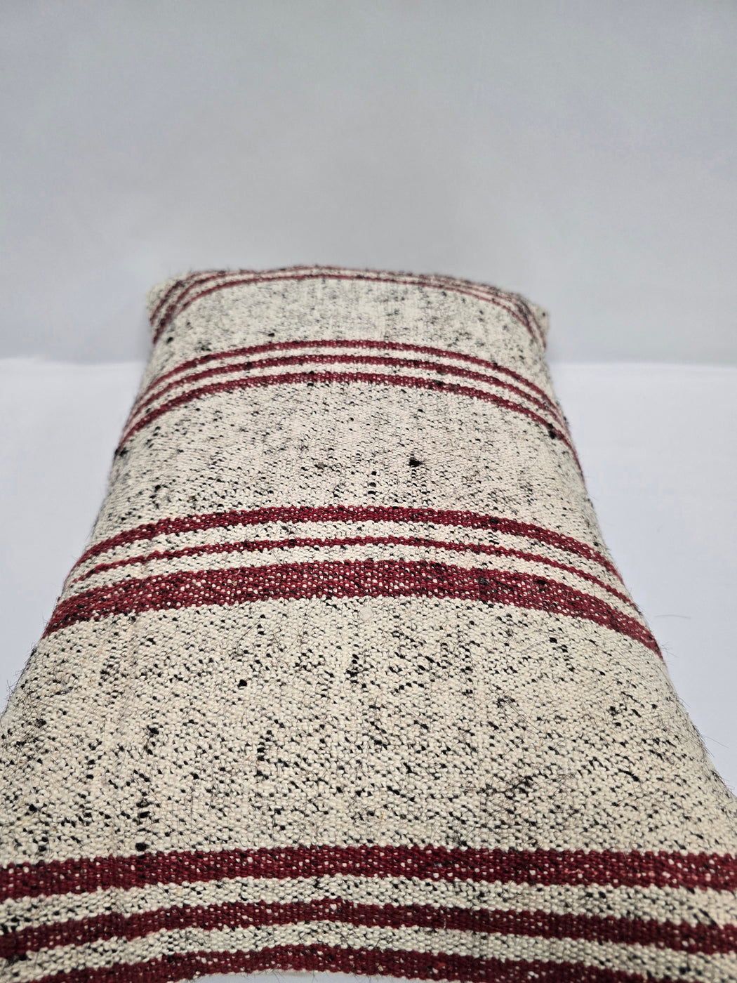 Turkish Hemp Pillow Cushion Natural Cream Black Pillow Cushion Cover 16" x 24" #9124
