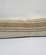 Turkish Lumbar Rug Pillow Cream Beige Cushion Cover Hemp Pillow 14" x 40" #9434