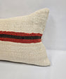 Turkish Hemp Pillow Cushion Natural Cream Red Brown Pillow Cushion Cover 16" x 24" #9123