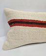 Turkish Hemp Pillow Cushion Natural Cream Red Brown Pillow Cushion Cover 16" x 24" #9123