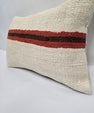 Turkish Hemp Pillow Cushion Natural Cream Red Brown Pillow Cushion Cover 16" x 24" #9123