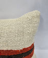 Turkish Hemp Pillow Cushion Natural Cream Red Brown Pillow Cushion Cover 16" x 24" #9123