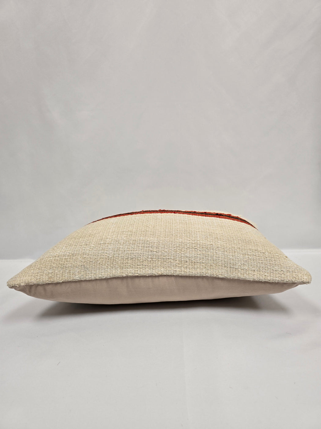 Turkish Hemp Pillow Cushion Natural Cream Red Brown Pillow Cushion Cover 16" x 24" #9123