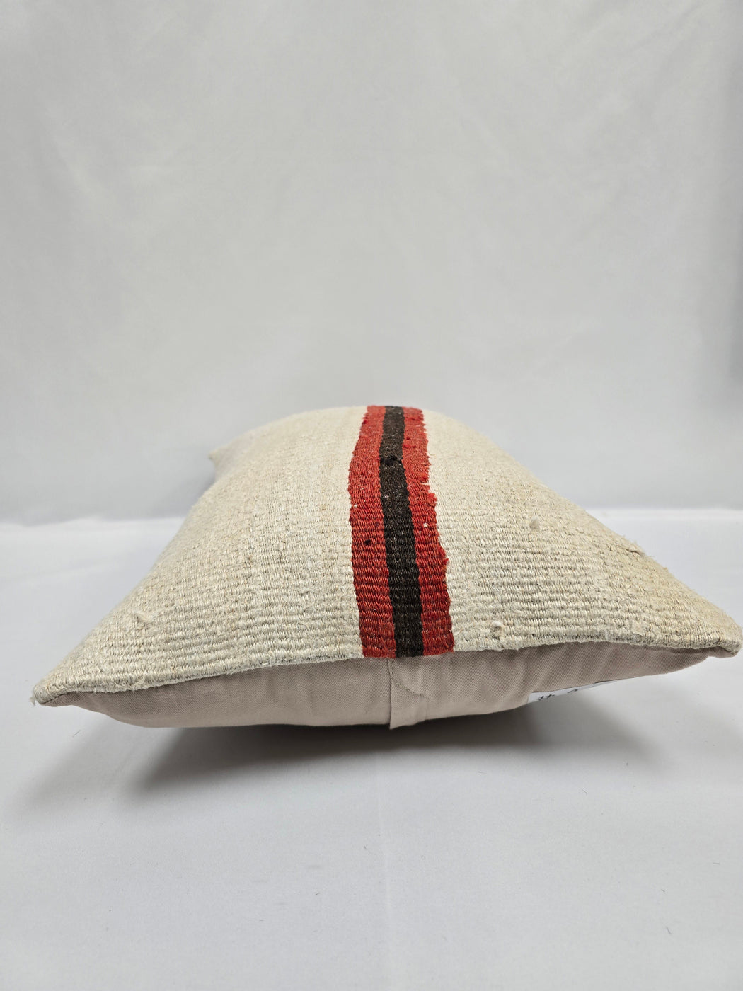 Turkish Hemp Pillow Cushion Natural Cream Red Brown Pillow Cushion Cover 16" x 24" #9123