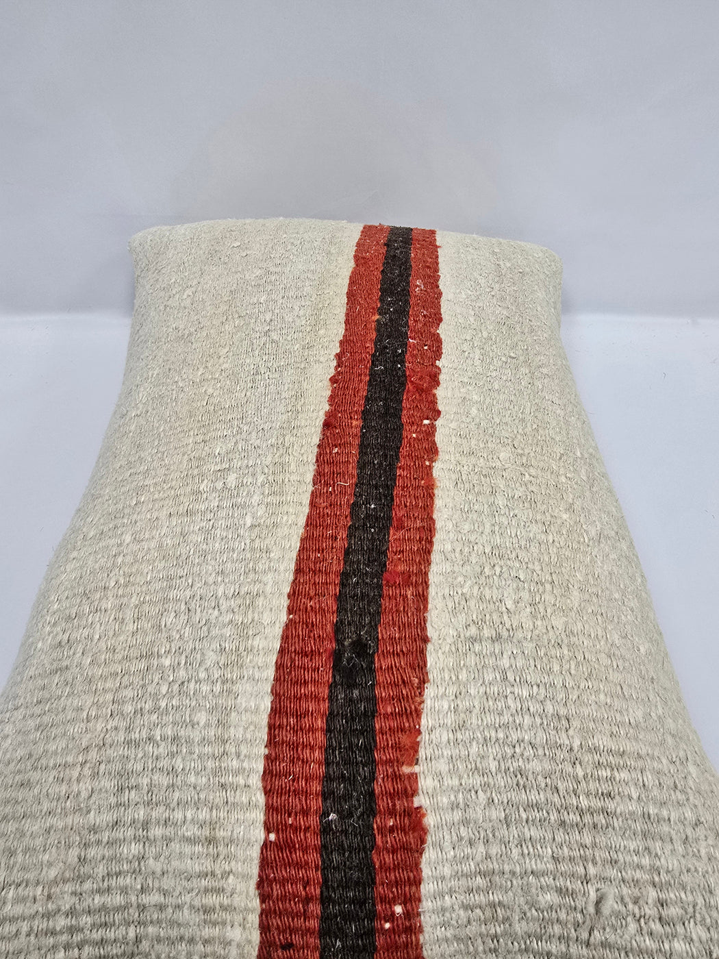Turkish Hemp Pillow Cushion Natural Cream Red Brown Pillow Cushion Cover 16" x 24" #9123
