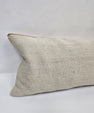 Turkish Lumbar Rug Pillow Cream Cushion Cover Hemp Pillow 14" x 40" #9442