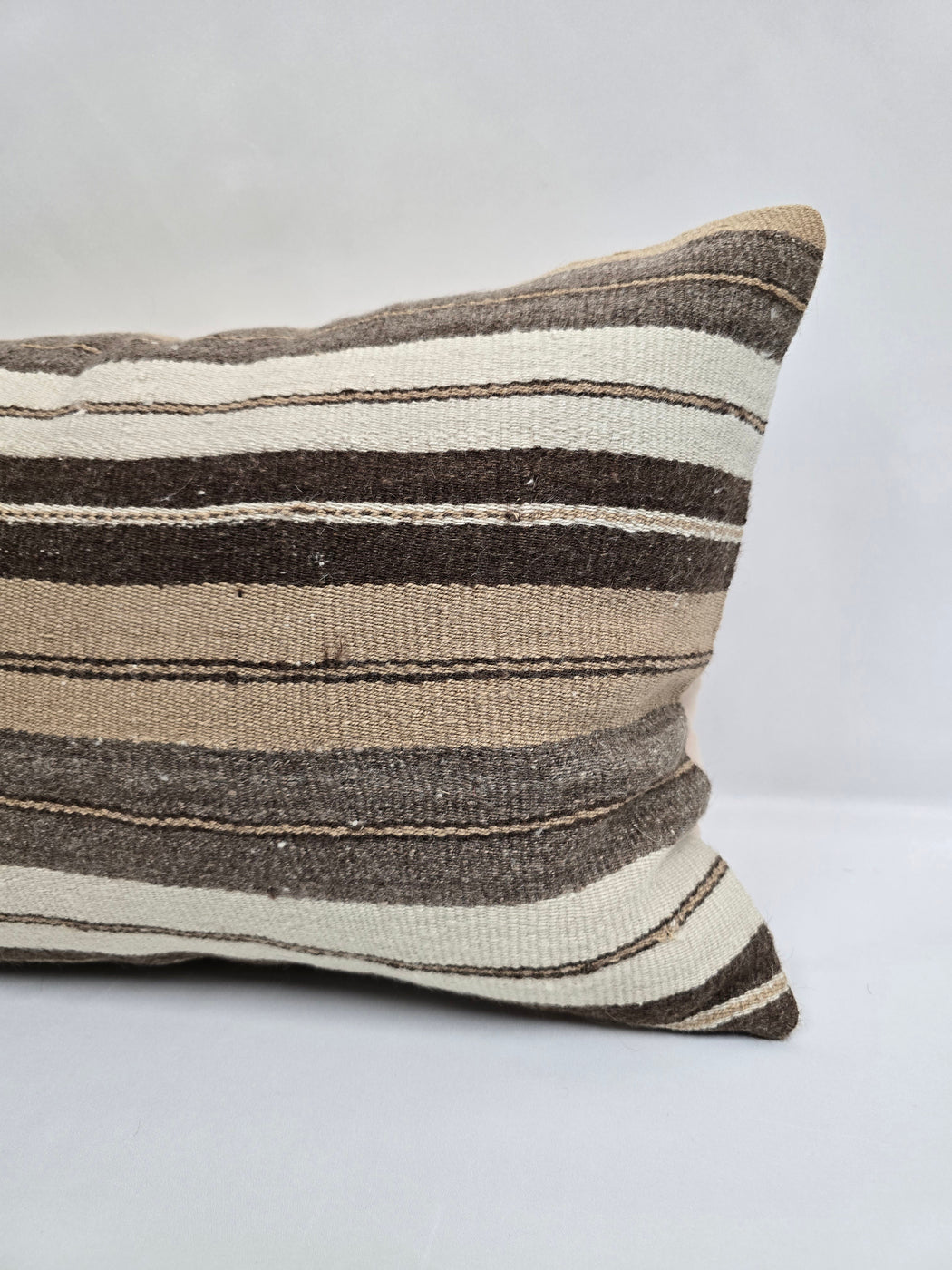Turkish Hemp Pillow Cushion Natural Cream Taupe Brown Pillow Cushion Cover 16" x 24" #9122