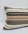 Turkish Hemp Pillow Cushion Natural Cream Taupe Brown Pillow Cushion Cover 16" x 24" #9122