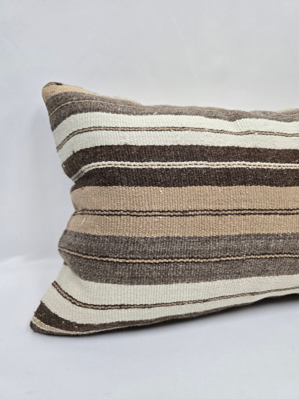 Turkish Hemp Pillow Cushion Natural Cream Taupe Brown Pillow Cushion Cover 16" x 24" #9122