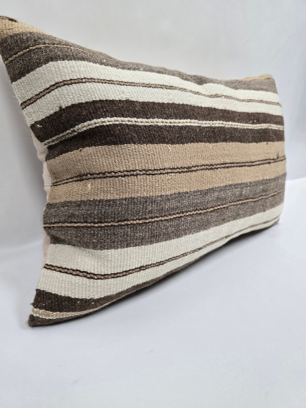 Turkish Hemp Pillow Cushion Natural Cream Taupe Brown Pillow Cushion Cover 16" x 24" #9122