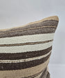 Turkish Hemp Pillow Cushion Natural Cream Taupe Brown Pillow Cushion Cover 16" x 24" #9122