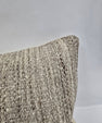 Turkish Lumbar Rug Pillow Cream Brown Taupe Cushion Cover Hemp Pillow 14" x 40" #9518