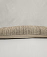 Turkish Lumbar Rug Pillow Cream Brown Taupe Cushion Cover Hemp Pillow 14" x 40" #9518