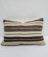 Turkish Hemp Pillow Cushion Natural Cream Brown Pillow Cushion Cover 16" x 24" #9121
