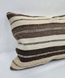 Turkish Hemp Pillow Cushion Natural Cream Brown Pillow Cushion Cover 16" x 24" #9121