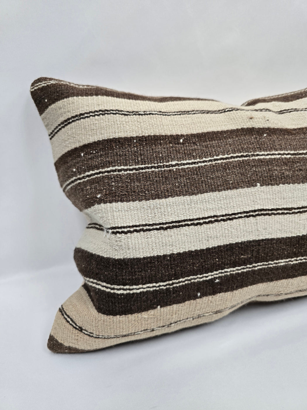 Turkish Hemp Pillow Cushion Natural Cream Brown Pillow Cushion Cover 16" x 24" #9121