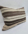 Turkish Hemp Pillow Cushion Natural Cream Brown Pillow Cushion Cover 16" x 24" #9121