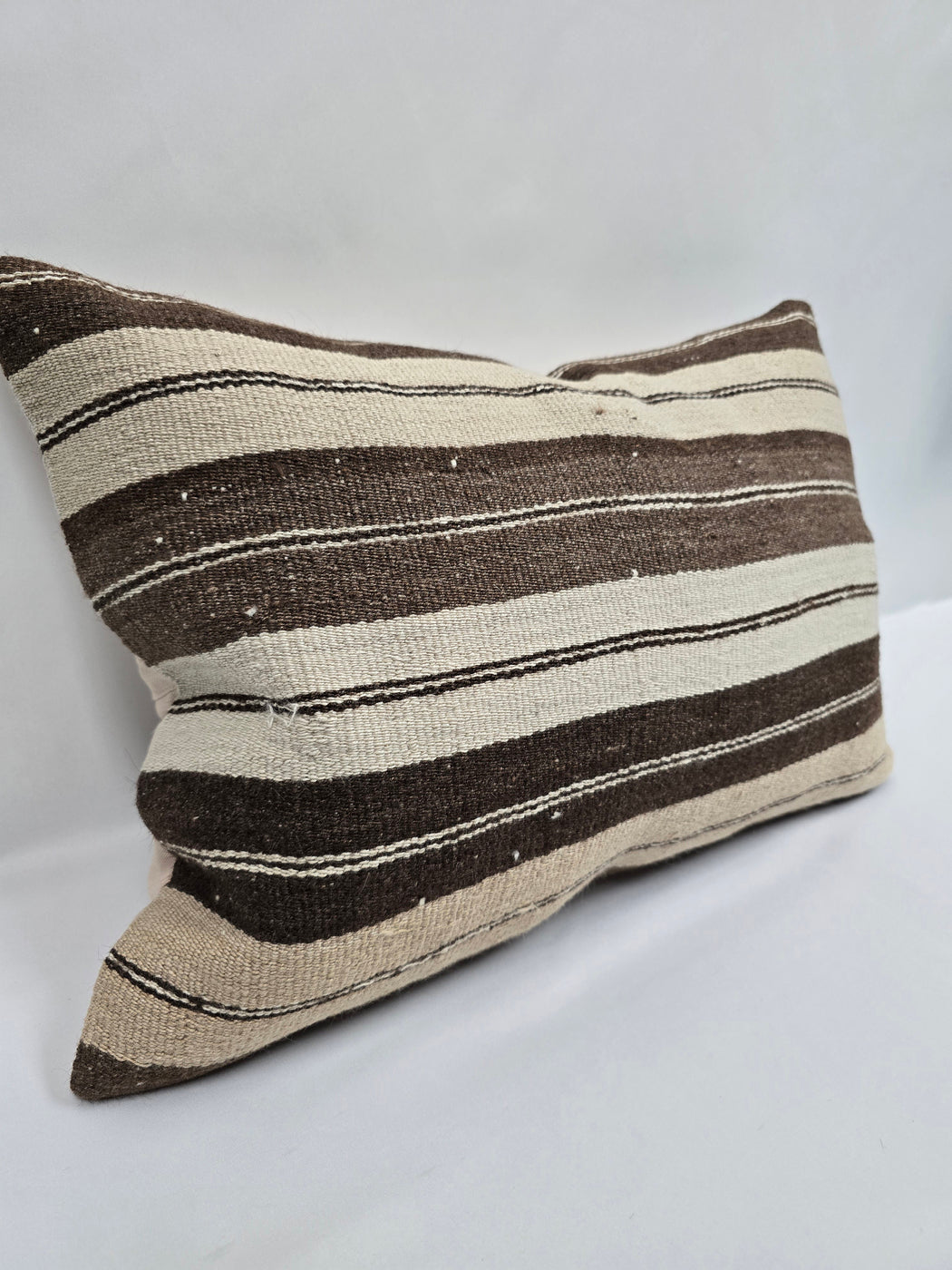 Turkish Hemp Pillow Cushion Natural Cream Brown Pillow Cushion Cover 16" x 24" #9121