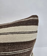 Turkish Hemp Pillow Cushion Natural Cream Brown Pillow Cushion Cover 16" x 24" #9121