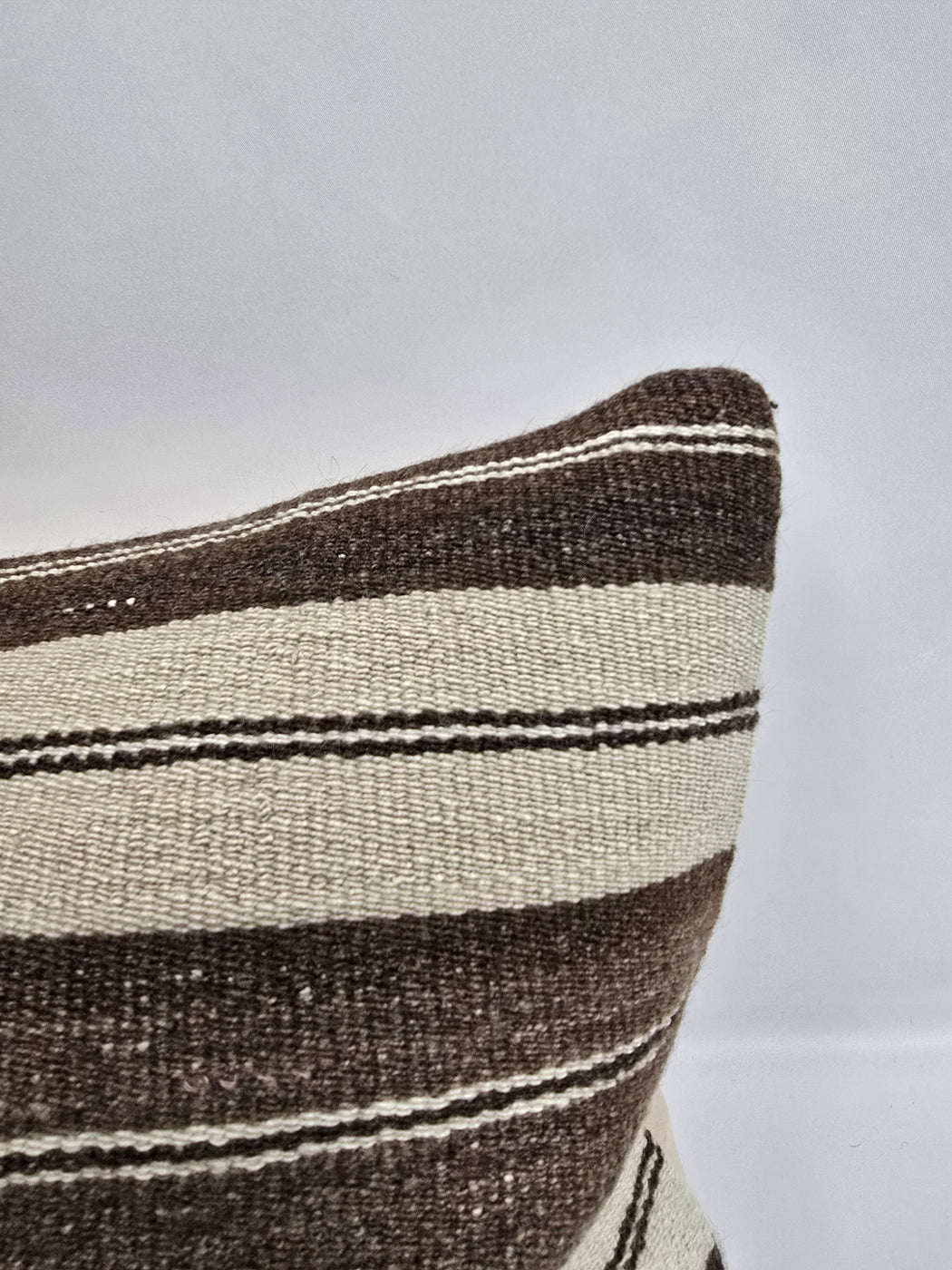 Turkish Hemp Pillow Cushion Natural Cream Brown Pillow Cushion Cover 16" x 24" #9121