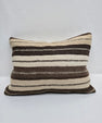 Turkish Hemp Pillow Cushion Natural Cream Brown Pillow Cushion Cover 16" x 24" #9120