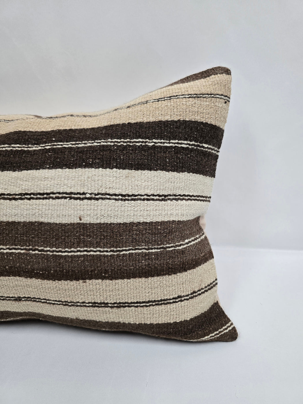 Turkish Hemp Pillow Cushion Natural Cream Brown Pillow Cushion Cover 16" x 24" #9120