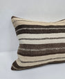 Turkish Hemp Pillow Cushion Natural Cream Brown Pillow Cushion Cover 16" x 24" #9120