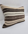 Turkish Hemp Pillow Cushion Natural Cream Brown Pillow Cushion Cover 16" x 24" #9120