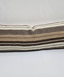 Turkish Lumbar Rug Pillow Cream Brown Gray Cushion Cover Hemp Pillow 14" x 40" #9440