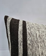 Turkish Hemp Pillow Cushion Natural Cream Black Pillow Cushion Cover 16" x 24" #9119