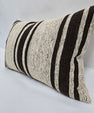 Turkish Hemp Pillow Cushion Natural Cream Black Pillow Cushion Cover 16" x 24" #9119