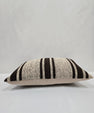 Turkish Hemp Pillow Cushion Natural Cream Black Pillow Cushion Cover 16" x 24" #9119