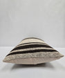 Turkish Hemp Pillow Cushion Natural Cream Black Pillow Cushion Cover 16" x 24" #9119