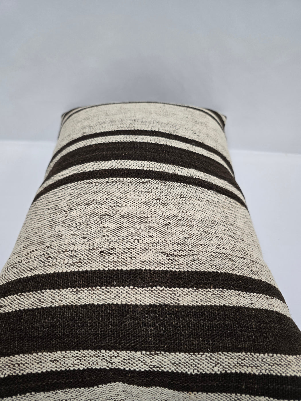Turkish Hemp Pillow Cushion Natural Cream Black Pillow Cushion Cover 16" x 24" #9119