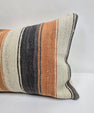 Turkish Hemp Pillow Cushion Natural Cream Orange Pillow Cushion Cover 16" x 24" #9130