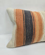 Turkish Hemp Pillow Cushion Natural Cream Orange Pillow Cushion Cover 16" x 24" #9130