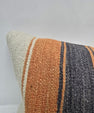 Turkish Hemp Pillow Cushion Natural Cream Orange Pillow Cushion Cover 16" x 24" #9130