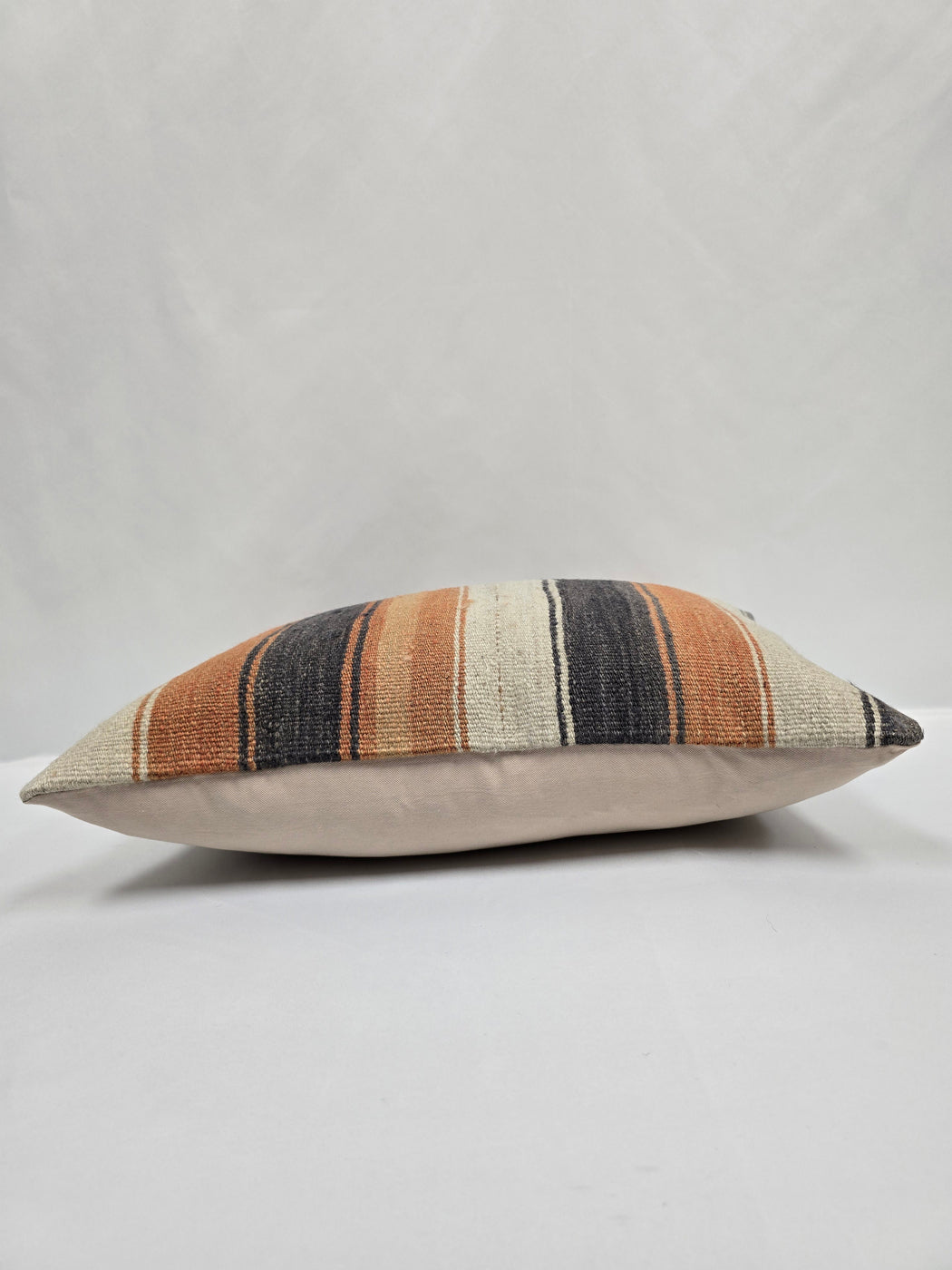 Turkish Hemp Pillow Cushion Natural Cream Orange Pillow Cushion Cover 16" x 24" #9130